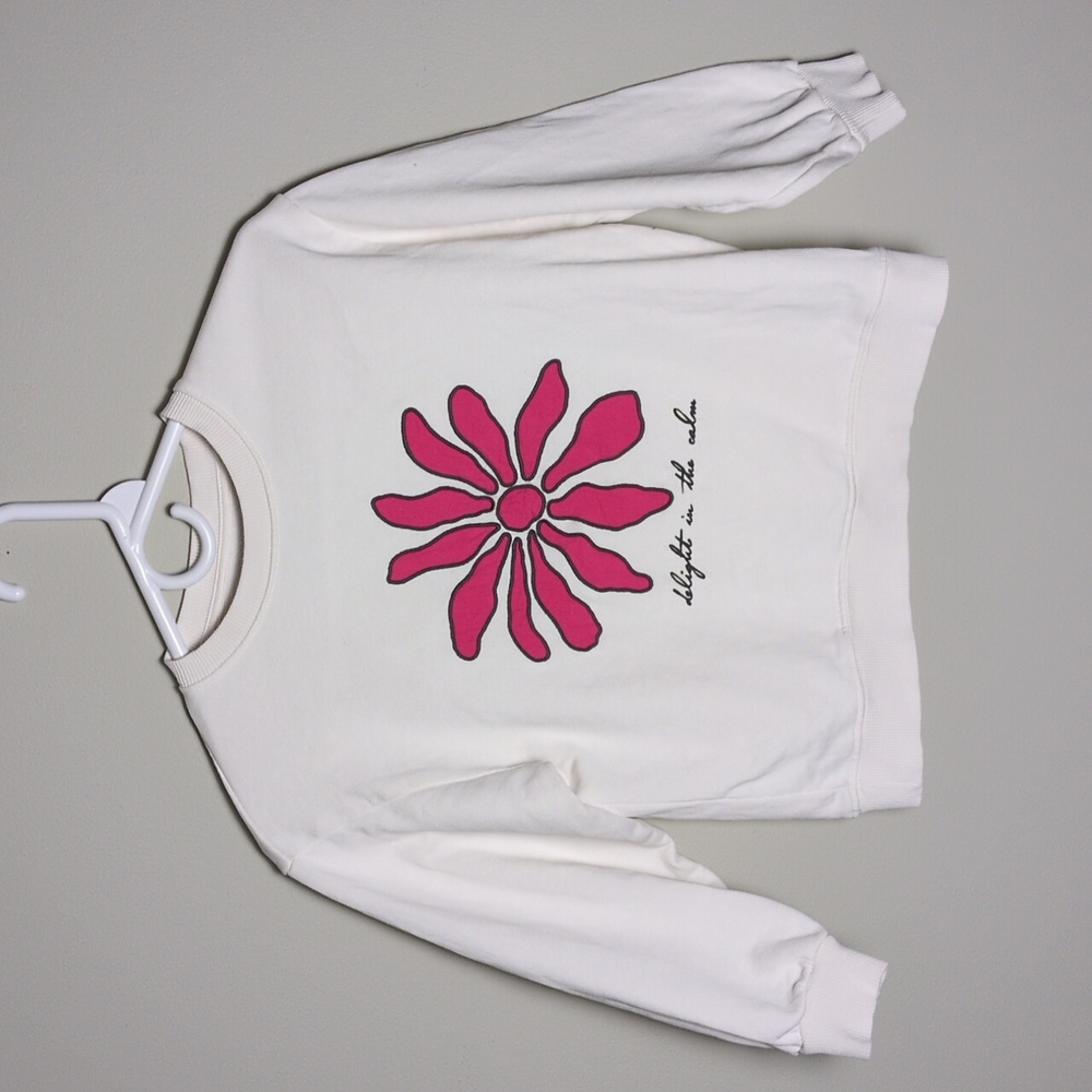 Zara Girls Flower Sweatshirt Size 8-9